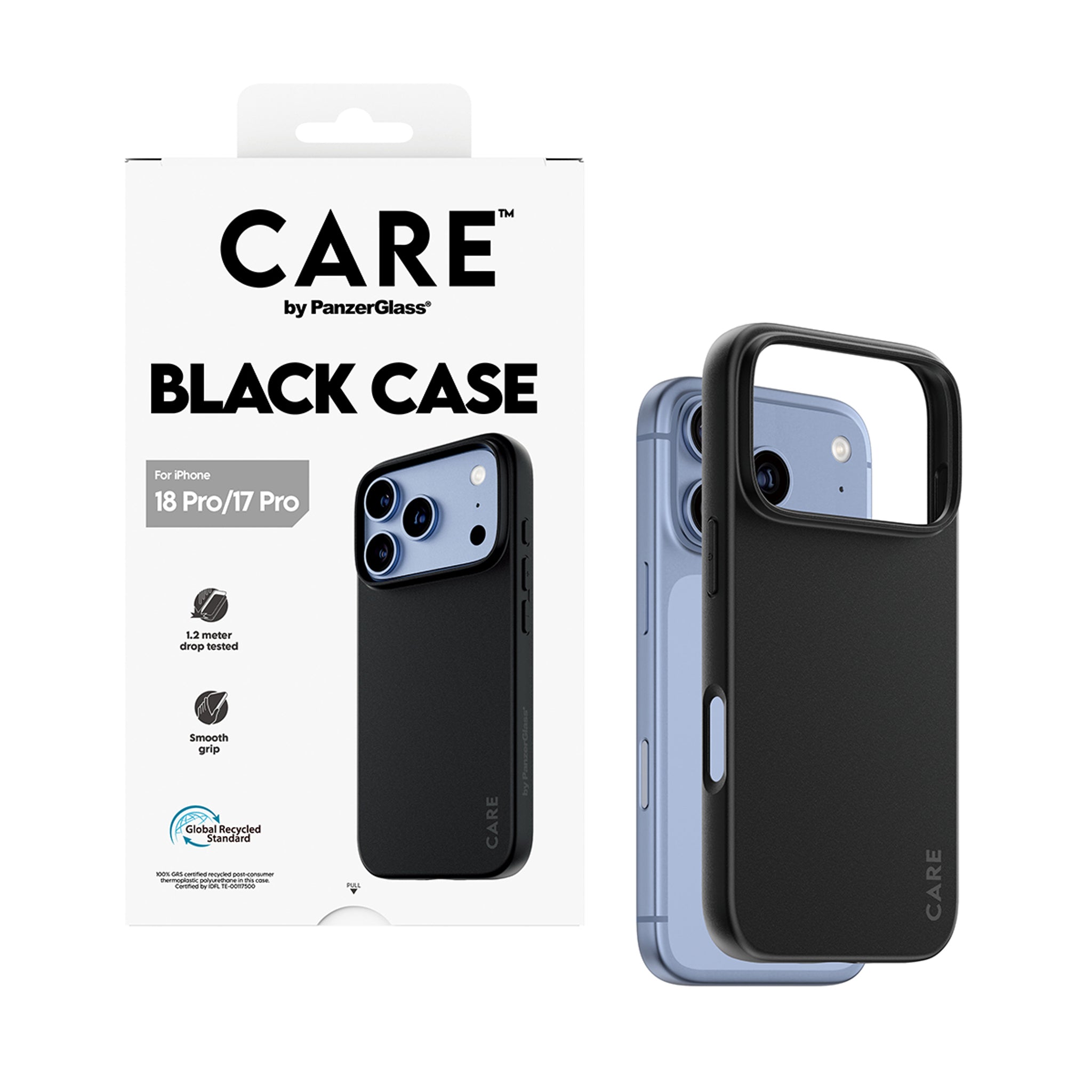 CARE™ by PanzerGlass® TPU Case Black iPhone 18 Pro | 17 Pro